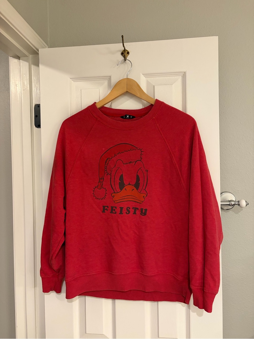 American Eagle Disney Donald Duck Feisty Christmas Sweatshirt XS